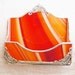 Orange Swirl Business Card Holder