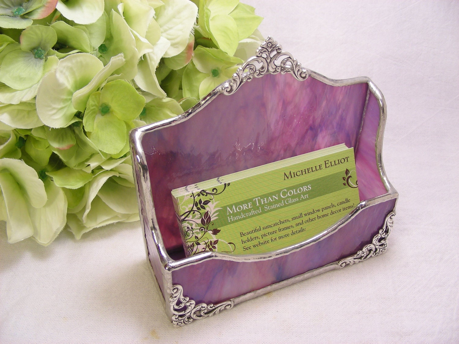 PurplePink Wispy Business Card Holder