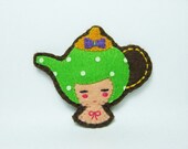 Sweet tea girl felt pin