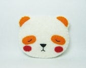 Coloring pandas... felt pin