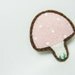 Tiny mushroom felt pin