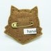 Geometric fox felt brooch - tiny size - made to order