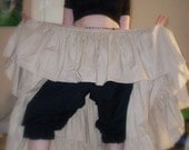 Picnic Panties Bloomers Medium Black Cotton Peek A Boo Bloomers, Open crotch period style bloomers