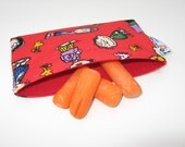 Reusable Snack Bag - Peanuts and Friends - Red Lining