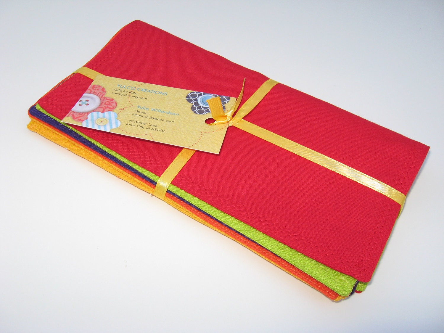 Lunch Box Napkins - Set of 5 - Pick Your Color