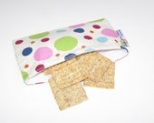 Reusable Snack Bag - Milti Colored Balls- White Lining