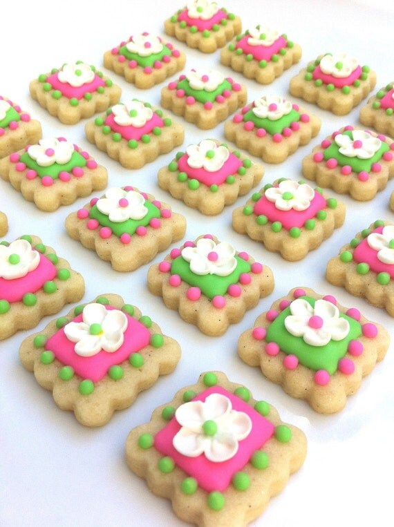 Flower Girl Tile Cookies (3 dozen)