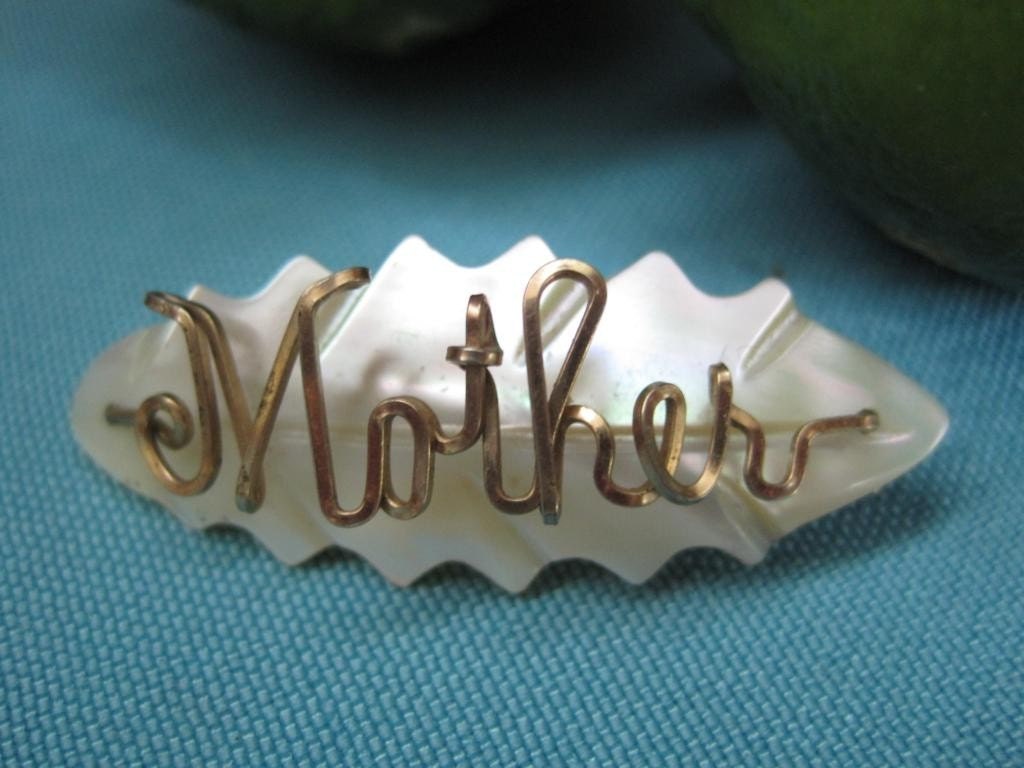 pretty mother-of-pearl brooch for mom