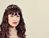 Beaded czech glass beads and freshwater pearls garland crown- style 123