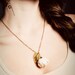 Orange blossom charm necklace in raw silk- style 400