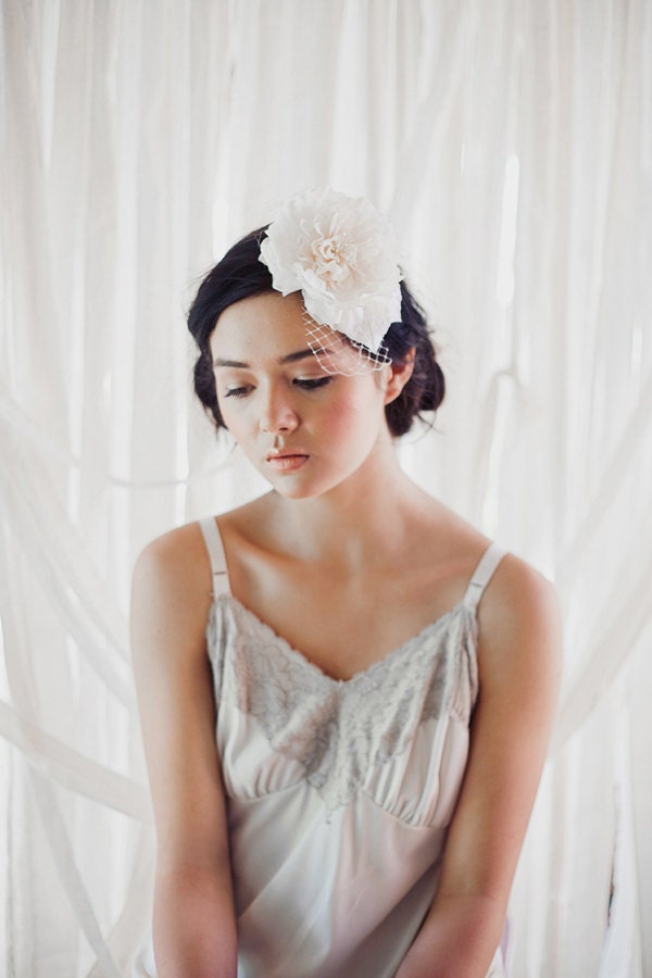 large handmade silk peony comb- style 207