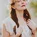 Blush silk blossoms hair wreath, style 514