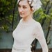Tulle veil cap with silk blossom decoration, style 521