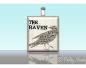 Scrabble Tile Pendant Edgar Allan POE THE RAVEN Charm