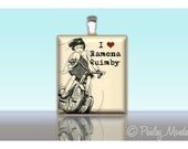 Scrabble Tile Pendant I LOVE RAMONA QUIMBY Custom Charm