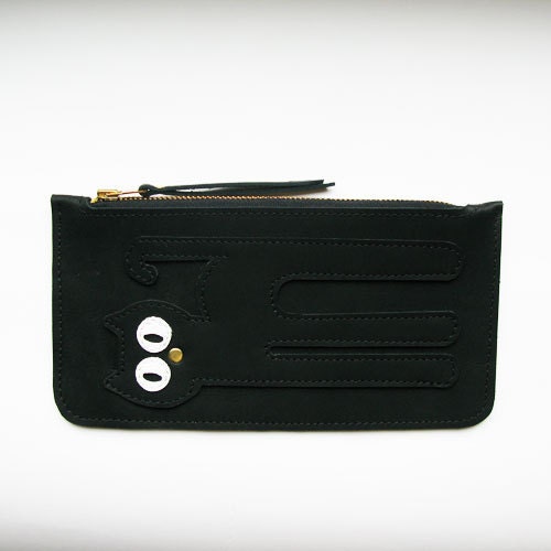 Black Cat Leather Case