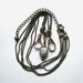 Luminous Gray Grey Moonstone, Mystic Pink and Smokey Quartz Necklace in Antiqued Brass