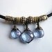 Leather Necklace with Mystic Violet Quartz Briolettes