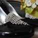 1960s Rhinestone Shoe Clips Cascading Waterfall Ice Bridal Formal Mad Men Mid Century