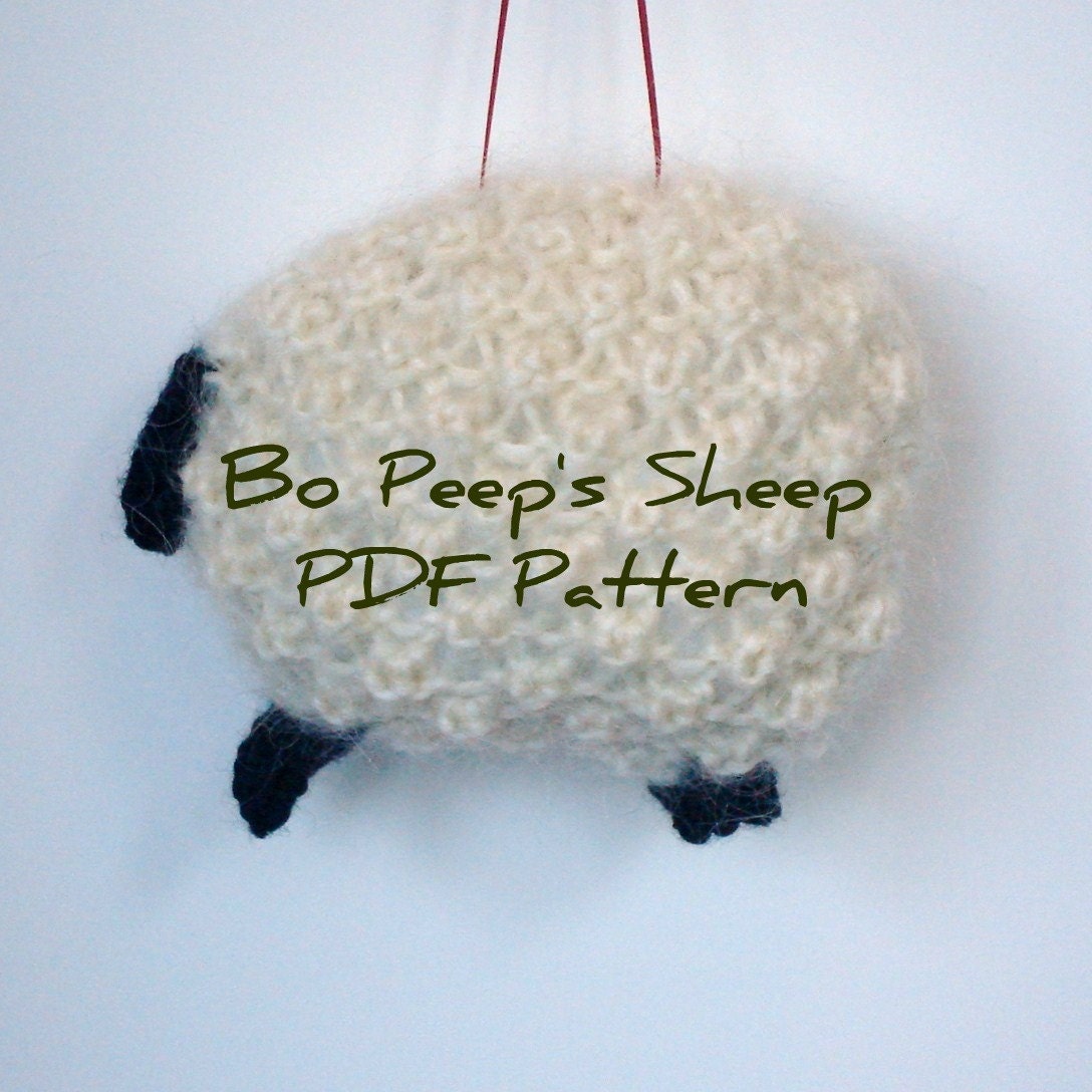Knitting PDF Sheep Pattern White Wool Mohair by ButtermilkCottage