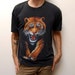 GHOST TIGER black double sided COTTON t-shirt