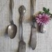 Vintage Silverware magnets, flower holder / vase