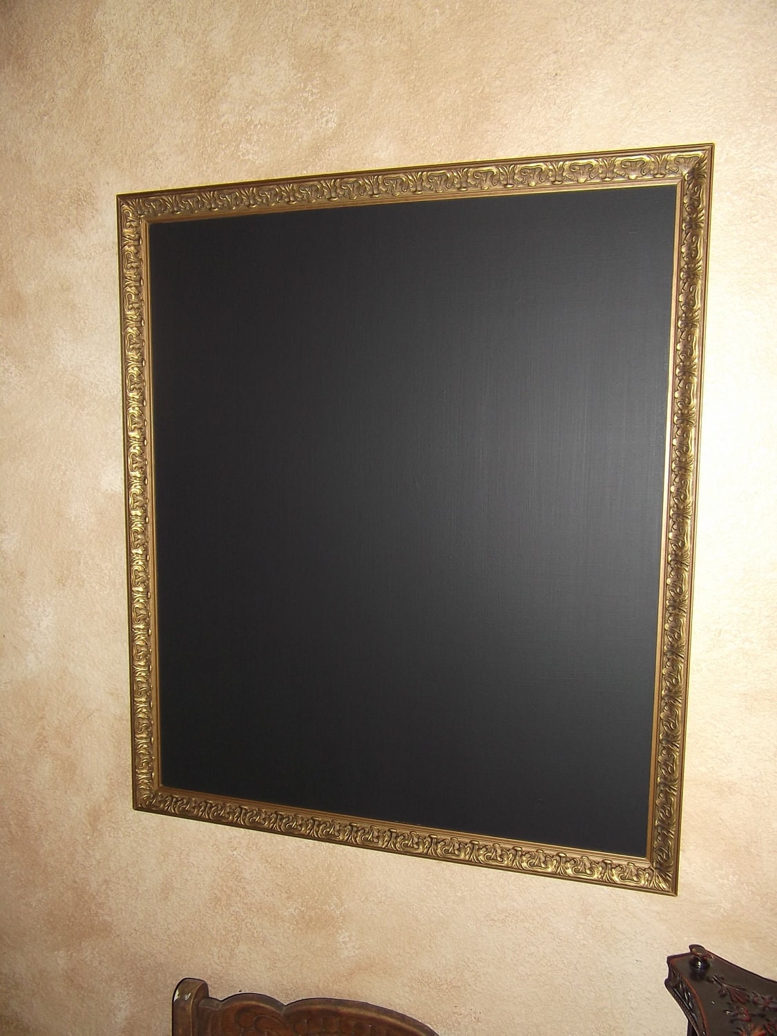 Chalkboard, ornate gold frame