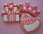 Pretty Princess Cookies Castle Heart Tiara Lace Birthday Party Favors Il_170x135