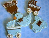 Baby Shower Favors Baby Boy Blue and Brown 1 dozen Il_170x135