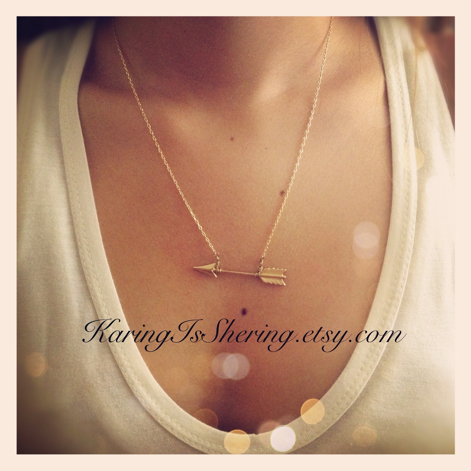 Artemis - Gold Arrow Necklace
