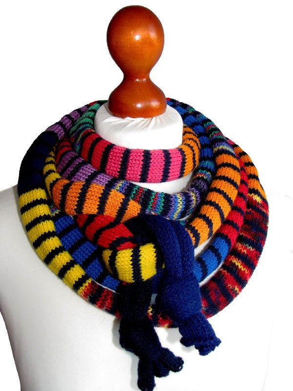 SPRING SALE 20% off (was 25) Multicolor SSScarf (The SSSnake SSSleeping Bag), Ready to SSShip, OOAK