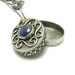 Summer SALE 20% off - Metalwork locket, retro sterling pendant, gemstone fine jewelry, silver locket, blue kyanite pendant