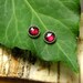 Lovely silver studs earrings, garnet, metalwork, everyday tiny earrings,