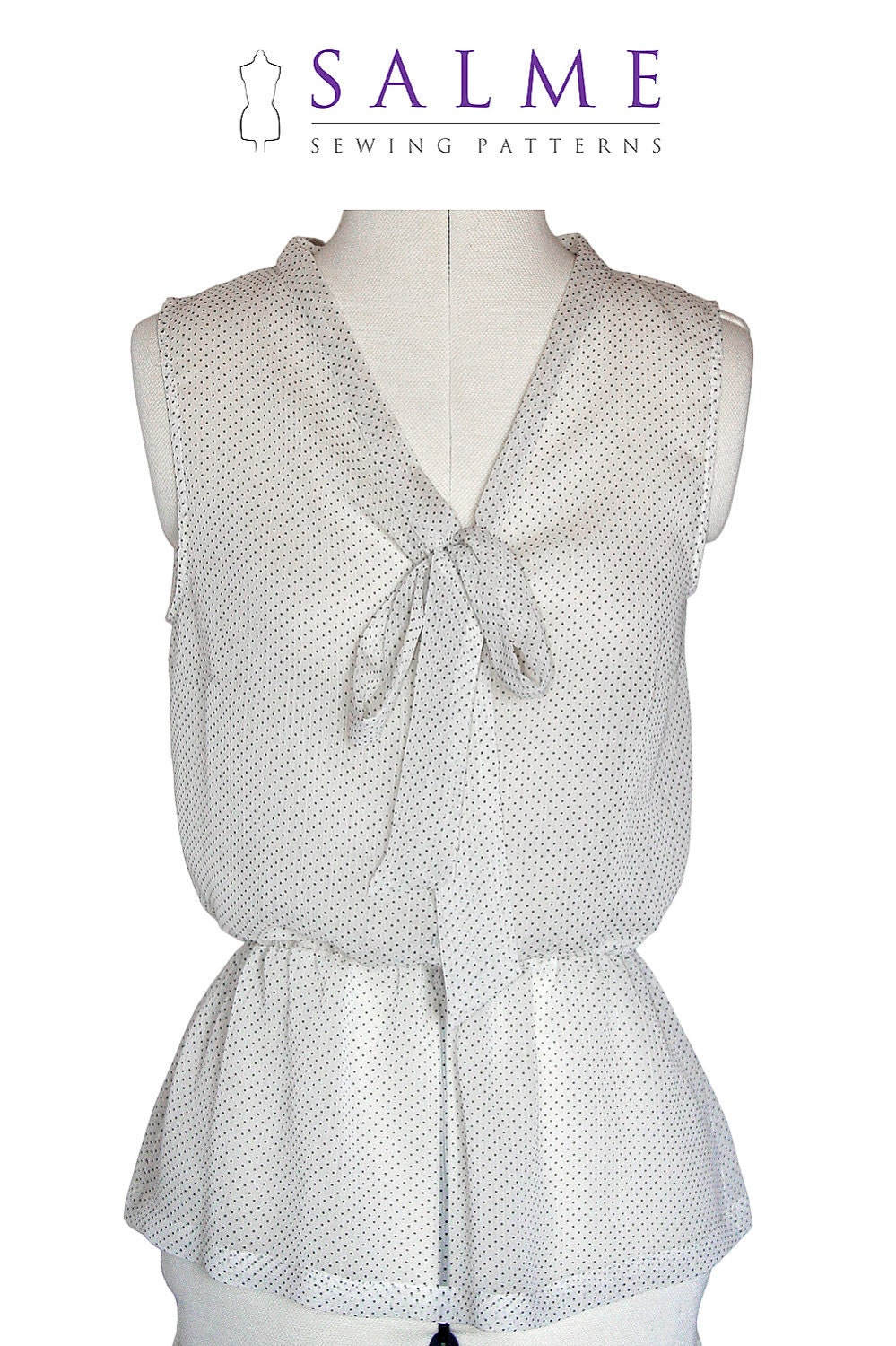 Pussy Bow Top PDF Sewing Pattern
