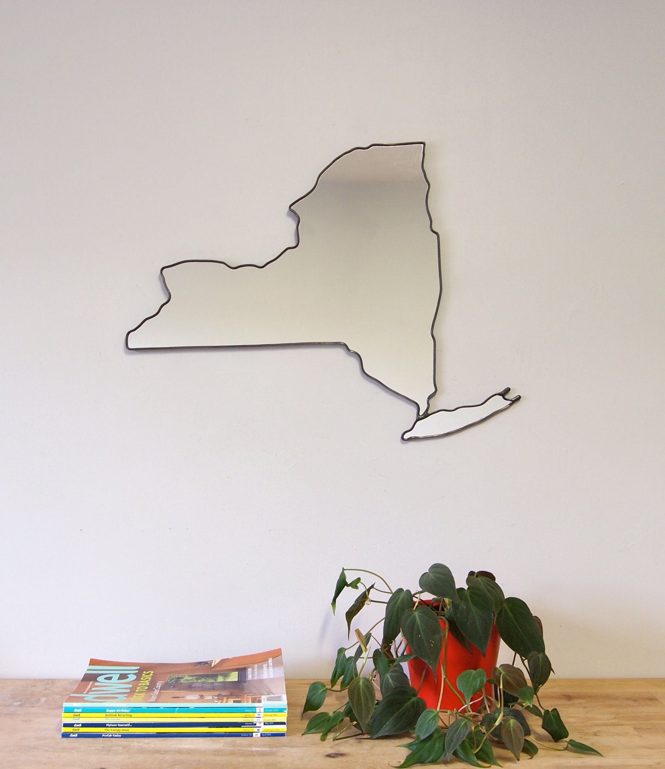 SALE / / / New York Mirror / Wall Mirror State Outline Silhouette
