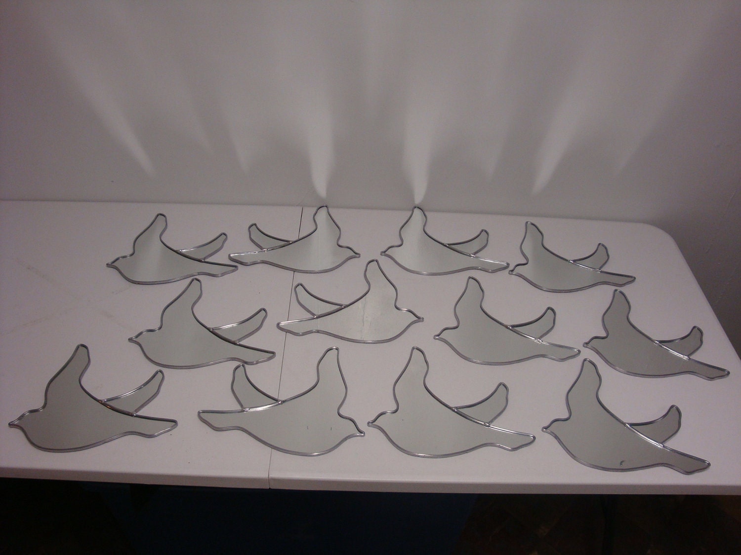 SALE / / / Bird Mirrors Trio of / Handmade Wall Mirror