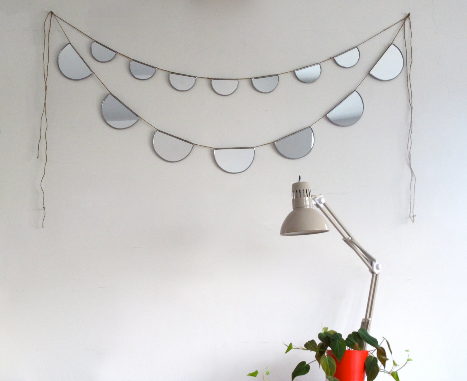 Mirror Bunting Small Half Circle Banner Garland Strand