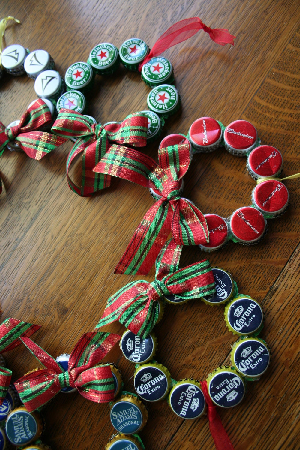 Items similar to Set of 5 Upcycled Beer Bottle Cap