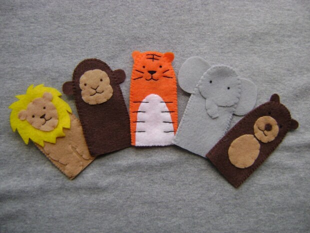 Finger Puppets Felt Zoo Or Jungle Animal Free By Tuscanycreative