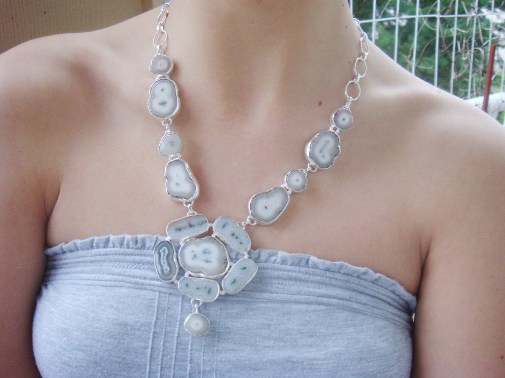 One of a Kind Solar Quartz Couture Statement Necklace Free Shipping