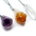 The Trio Crystal Quartz Point Citrine and Amethyst Necklaces Set of 3 Free Shipping