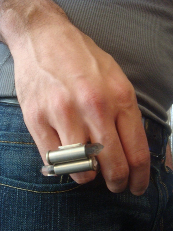 RESERVED 38 Special Bullet Quartz Crystal Ring