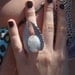 Rainbow Moonstone Angel Wing Ring AKA The Superhero Ring