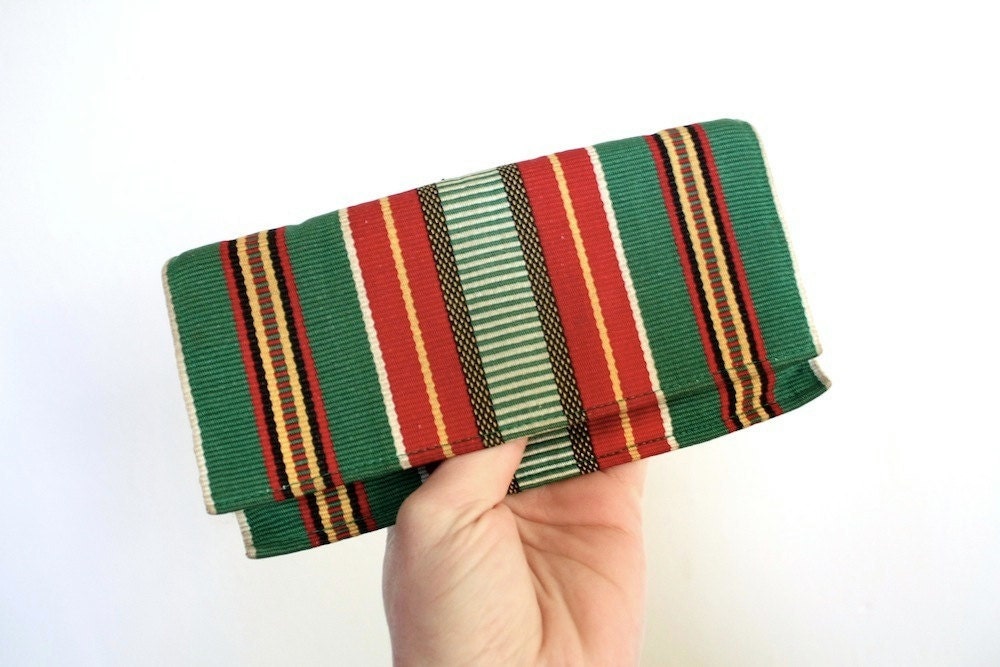 Vintage 1970s Handwoven Vegan Wallet