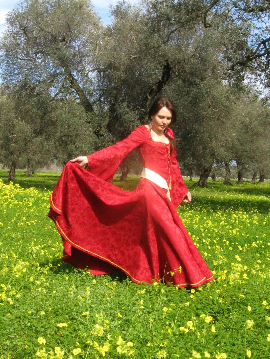 Wedding Dress Medieval Style Made To Order  OOAK