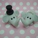 Polymer Clay Elephant Wedding Topper