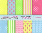 Easter Elements Cute Digital Papers for Card Design, Scrapbooking, and Web Design Il_170x135