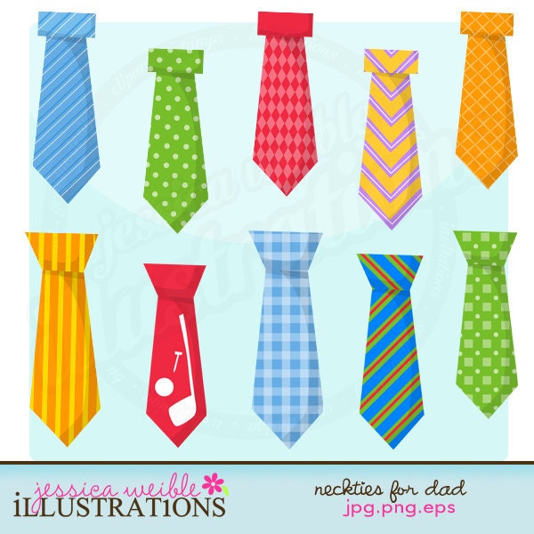 Neckties For Dad Cute Digital Clipart for Card Design, Scrapbooking, and Web Design Il_170x135