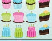 Lets Eat Cake Cute Digital Clipart for Card Design, Scrapbooking, and Web Design Il_170x135