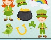 Leprechaun Kids Cute Digital Clipart for Card Design, Scrapbooking, and Web Design Il_170x135